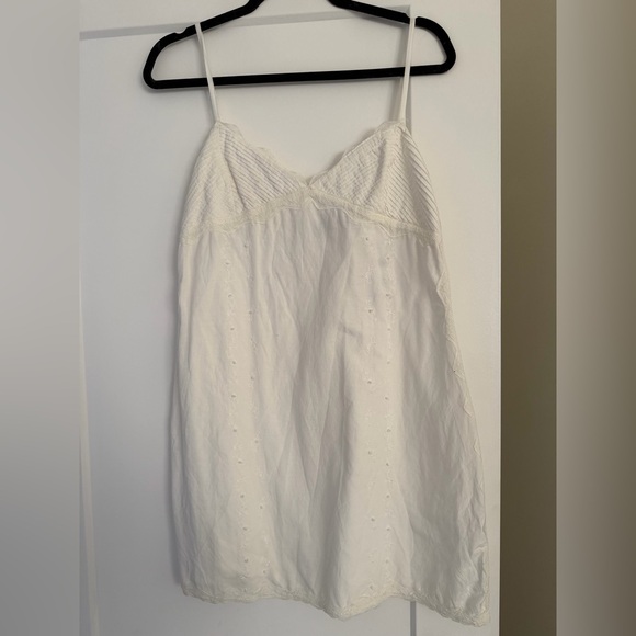 Zara White Mini Cotton Dress - Picture 3 of 6